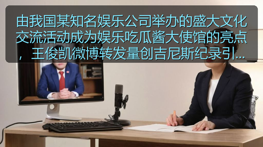 由我国某知名娱乐公司举办的盛大文化交流活动成为娱乐吃瓜酱大使馆的亮点,王俊凯微博转发量创吉尼斯纪录引发热议