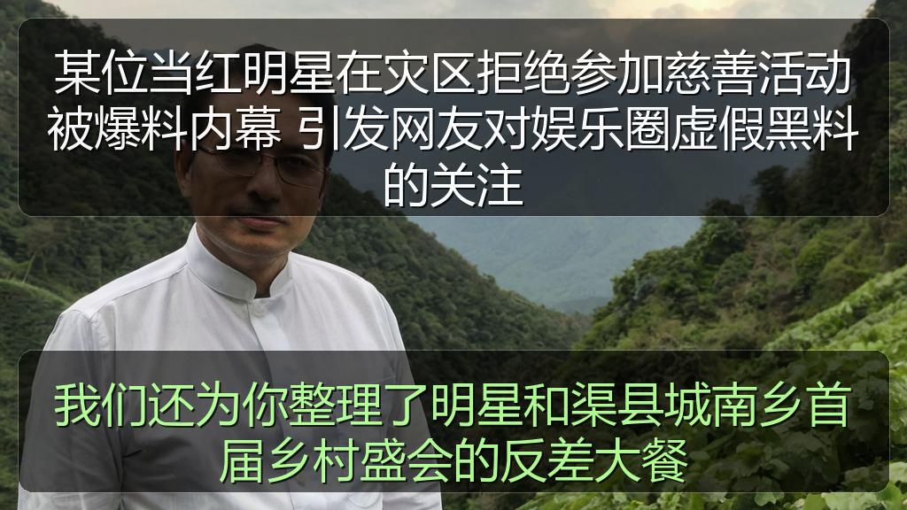我们还为你整理了明星和渠县城南乡首届乡村盛会的反差大餐